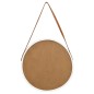 vidaXL Espejo de pared con correa blanco 50 cm vidaXL Espejo de pared con correa blanco 50 cm