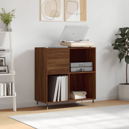 vidaXL Mueble discos madera contrachapada roble marrón 84,5x38x89 cm