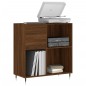 vidaXL Mueble discos madera contrachapada roble marrón 84,5x38x89 cm
