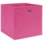 vidaXL Cajas de almacenaje 4 uds tela no tejida rosa 28x28x28 cm vidaXL Cajas de almacenaje 4 uds tela no tejida rosa 28x28x28 cm