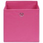 vidaXL Cajas de almacenaje 4 uds tela no tejida rosa 28x28x28 cm vidaXL Cajas de almacenaje 4 uds tela no tejida rosa 28x28x28 cm