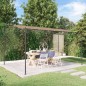 vidaXL Toldo acero y tela gris taupe 4x3 m 180 g/m² vidaXL Toldo acero y tela gris taupe 4x3 m 180 g/m²