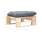 vidaXL Otomana de palets de jardín con cojín gris madera natural vidaXL Otomana de palets de jardín con cojín gris madera natural