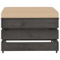 vidaXL Muebles de jardín 3 piezas con cojines madera impregnada gris vidaXL Muebles de jardín 3 piezas con cojines madera impregnada gris