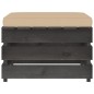 vidaXL Muebles de jardín 3 piezas con cojines madera impregnada gris vidaXL Muebles de jardín 3 piezas con cojines madera impregnada gris