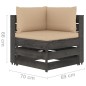 vidaXL Muebles de jardín 7 pzas con cojines madera impregnada gris vidaXL Muebles de jardín 7 pzas con cojines madera impregnada gris
