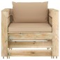 vidaXL Muebles de jardín 2 pzas con cojines madera impregnada verde vidaXL Muebles de jardín 2 pzas con cojines madera impregnada verde