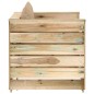 vidaXL Muebles de jardín 2 pzas con cojines madera impregnada verde vidaXL Muebles de jardín 2 pzas con cojines madera impregnada verde
