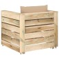 vidaXL Muebles de jardín 2 pzas con cojines madera impregnada verde vidaXL Muebles de jardín 2 pzas con cojines madera impregnada verde