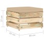 vidaXL Muebles de jardín 2 pzas con cojines madera impregnada verde vidaXL Muebles de jardín 2 pzas con cojines madera impregnada verde