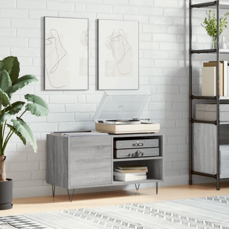 vidaXL Mueble de discos madera de ingeniería gris Sonoma 85x38x48 cm