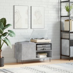 vidaXL Mueble de discos madera de ingeniería gris hormigón 85x38x48 cm