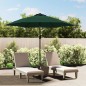 vidaXL Sombrilla verde 3 m palo de acero vidaXL Sombrilla verde 3 m palo de acero