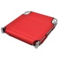 vidaXL Tumbona plegable de acero con cojín de cabeza acero roja vidaXL Tumbona plegable de acero con cojín de cabeza acero roja