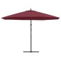 vidaXL Sombrilla voladiza con poste de aluminio 350 cm rojo burdeos vidaXL Sombrilla voladiza con poste de aluminio 350 cm rojo burdeos