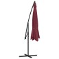 vidaXL Sombrilla voladiza con poste de aluminio 350 cm rojo burdeos vidaXL Sombrilla voladiza con poste de aluminio 350 cm rojo burdeos