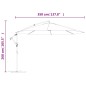 vidaXL Sombrilla voladiza con poste de aluminio 350 cm rojo burdeos vidaXL Sombrilla voladiza con poste de aluminio 350 cm rojo burdeos