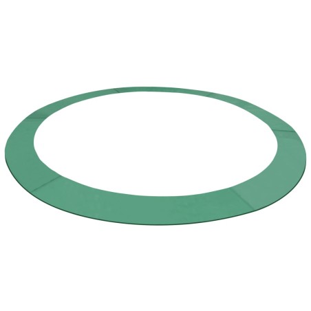 vidaXL Alfombrilla de seguridad cama elástica PE redonda verde 3,66m