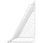 vidaXL Portería de fútbol con red acero blanco 366x122x182 cm