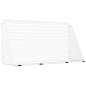 vidaXL Portería de fútbol con red acero blanco 366x122x182 cm