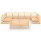 vidaXL Juego de muebles de jardín 11 piezas madera maciza de pino vidaXL Juego de muebles de jardín 11 piezas madera maciza de pino