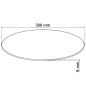 vidaXL Tablero de mesa de cristal templado redondo 500 mm vidaXL Tablero de mesa de cristal templado redondo 500 mm
