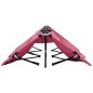 vidaXL Tumbona plegable para 2 personas acero rosa vidaXL Tumbona plegable para 2 personas acero rosa
