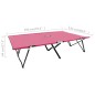 vidaXL Tumbona plegable para 2 personas acero rosa vidaXL Tumbona plegable para 2 personas acero rosa