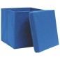 vidaXL Cajas de almacenaje con tapas 10 uds azul 28x28x28 cm vidaXL Cajas de almacenaje con tapas 10 uds azul 28x28x28 cm