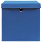 vidaXL Cajas de almacenaje con tapas 10 uds azul 28x28x28 cm vidaXL Cajas de almacenaje con tapas 10 uds azul 28x28x28 cm