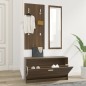 vidaXL Set de mueble zapatero 3 en 1 madera contrachapada marrón roble vidaXL Set de mueble zapatero 3 en 1 madera contrachapada marrón roble