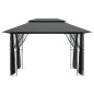 vidaXL Cenador con paredes acero gris antracita 400x300x270 cm vidaXL Cenador con paredes acero gris antracita 400x300x270 cm