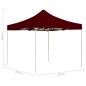 vidaXL Carpa plegable profesional aluminio rojo tinto 3x3 m vidaXL Carpa plegable profesional aluminio rojo tinto 3x3 m