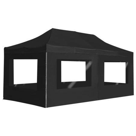 vidaXL Carpa plegable profesional y paredes aluminio antracita 6x3 m