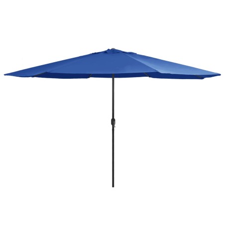 vidaXL Sombrilla de jardín con palo de metal azul celeste 400 cm