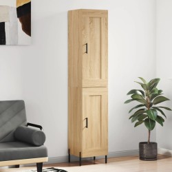 vidaXL Aparador de madera contrachapada roble Sonoma 34,5x34x180 cm