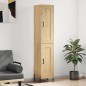 vidaXL Aparador de madera contrachapada roble Sonoma 34,5x34x180 cm