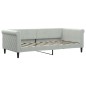 vidaXL Sofá cama con colchón terciopelo gris claro 90x190 cm vidaXL Sofá cama con colchón terciopelo gris claro 90x190 cm