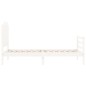 vidaXL Estructura de cama con cabecero madera maciza blanco 90x200 cm vidaXL Estructura de cama con cabecero madera maciza blanco 90x200 cm