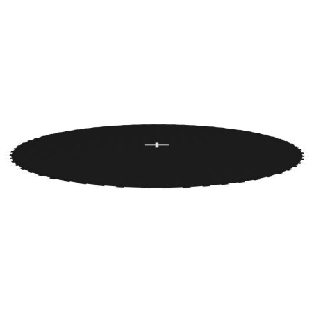 vidaXL Lona de salto para cama elástica redonda tela negro 3,66 m
