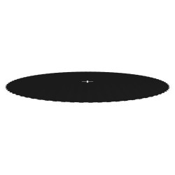 vidaXL Lona de salto para cama elástica redonda tela negro 4,27 m