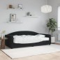 vidaXL Sofá cama con colchón terciopelo negro 90x190 cm vidaXL Sofá cama con colchón terciopelo negro 90x190 cm