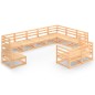 vidaXL Juego de muebles de jardín 10 piezas madera maciza de pino vidaXL Juego de muebles de jardín 10 piezas madera maciza de pino