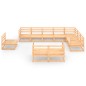 vidaXL Juego de muebles de jardín 10 piezas madera maciza de pino vidaXL Juego de muebles de jardín 10 piezas madera maciza de pino