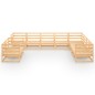 vidaXL Juego de muebles de jardín 10 piezas madera maciza de pino