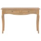 vidaXL Mesa consola con 2 cajones de madera maciza de pino 120x35x76cm