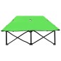 vidaXL Tumbona plegable para 2 personas acero verde