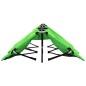 vidaXL Tumbona plegable para 2 personas acero verde