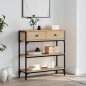 vidaXL Mesa consola madera de ingeniería roble Sonoma 72,5x25x75 cm vidaXL Mesa consola madera de ingeniería roble Sonoma 72,5x25x75 cm