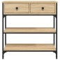 vidaXL Mesa consola madera de ingeniería roble Sonoma 72,5x25x75 cm vidaXL Mesa consola madera de ingeniería roble Sonoma 72,5x25x75 cm